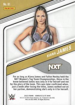 2023 Donruss Elite WWE - Blue #81 Kiana James Back