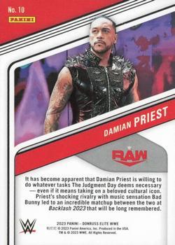 2023 Donruss Elite WWE - Purple #10 Damian Priest Back