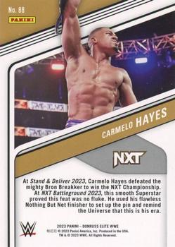 2023 Donruss Elite WWE - Purple #88 Carmelo Hayes Back