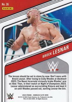 2023 Donruss Elite WWE - Orange #36 Brock Lesnar Back