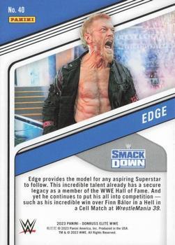 2023 Donruss Elite WWE - Orange #40 Edge Back