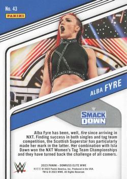 2023 Donruss Elite WWE - Orange #43 Alba Fyre Back
