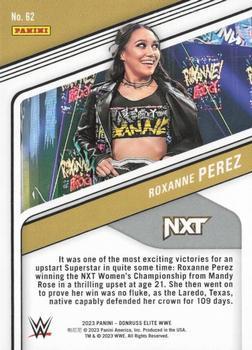 2023 Donruss Elite WWE - Orange #62 Roxanne Perez Back