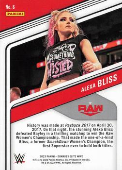 2023 Donruss Elite WWE - Teal #6 Alexa Bliss Back