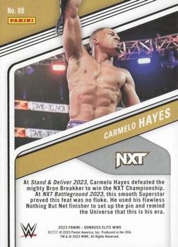 2023 Donruss Elite WWE - Gold #88 Carmelo Hayes Back