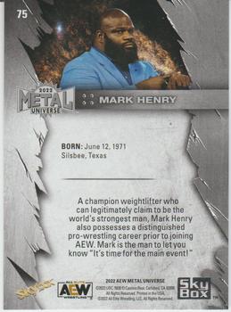 2022 SkyBox Metal Universe AEW - Blue Spectrum #75 Mark Henry Back