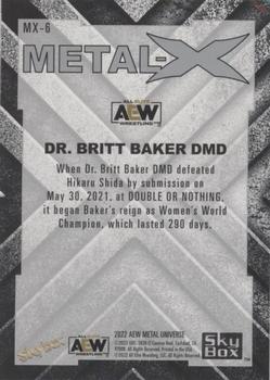 2022 SkyBox Metal Universe AEW - Metal-X #MX-6 Dr. Britt Baker Back