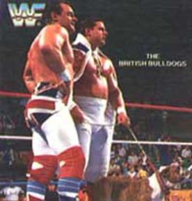 1988 Quaker Dipps WWF #18 The British Bulldogs Front