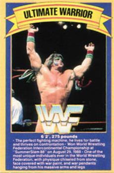 1989 Gold Bond Ice Cream WWF #NNO Ultimate Warrior Front