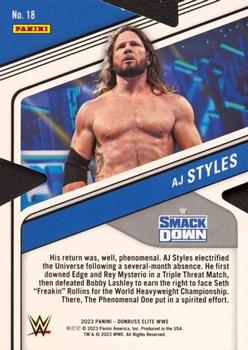 2023 Donruss Elite WWE - Status Die Cut #18 AJ Styles Back
