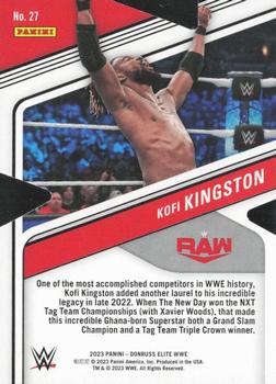2023 Donruss Elite WWE - Status Die Cut #27 Kofi Kingston Back