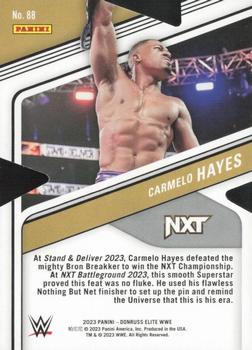 2023 Donruss Elite WWE - Status Die Cut #88 Carmelo Hayes Back