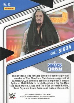 2023 Donruss Elite WWE - Status Die Cut #92 Solo Sikoa Back