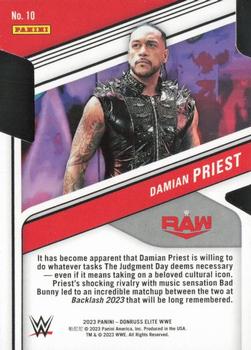 2023 Donruss Elite WWE - Aspirations Die Cut #10 Damian Priest Back