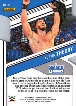 2023 Donruss Elite WWE - Aspirations Die Cut #58 Austin Theory Back