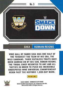 2023 Donruss Elite WWE - Family Lineage #3 Roman Reigns / Sika Back
