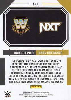 2023 Donruss Elite WWE - Family Lineage #6 Bron Breakker / Rick Steiner Back