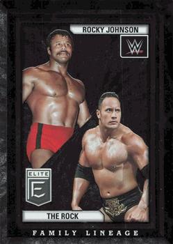 2023 Donruss Elite WWE - Family Lineage #9 The Rock / Rocky Johnson Front