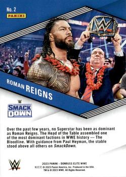 2023 Donruss Elite WWE - Spellbound #2 Roman Reigns Back