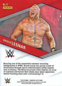 2023 Donruss Elite WWE - Spellbound #6 Brock Lesnar Back