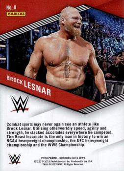 2023 Donruss Elite WWE - Spellbound #9 Brock Lesnar Back