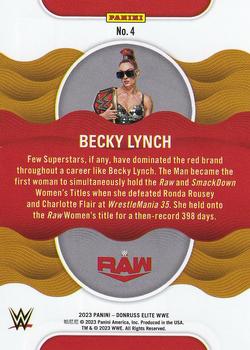 2023 Donruss Elite WWE - Title Waves #4 Becky Lynch Back