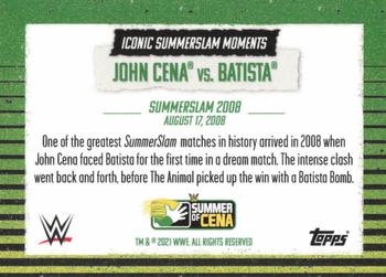 2021 Topps Now WWE Summer Of Cena #NNO John Cena vs. Batista Back
