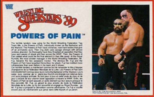 1989 Grand Toys Wrestling Superstars '89 Action Figure Cards (Canada) #NNO Powers of Pain Warlord Front