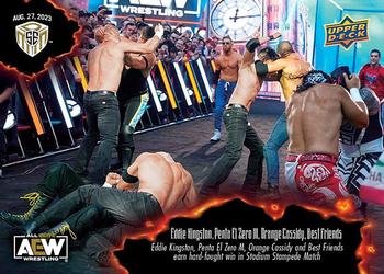 2023 Upper Deck AEW Match Dated Moments Special Edition #8 Eddie Kingston / Penta el Zero M / Orange Cassidy / Best Friends Front