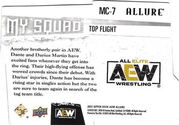 2022 Upper Deck Allure AEW - My Squad #MC-7 Dante Martin / Darius Martin Back