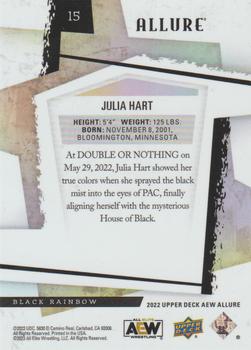 2022 Upper Deck Allure AEW - Black Rainbow #15 Julia Hart Back