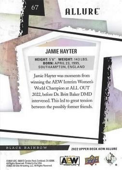 2022 Upper Deck Allure AEW - Black Rainbow #67 Jamie Hayter Back