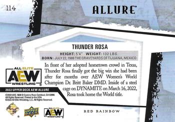 2022 Upper Deck Allure AEW - Red Rainbow #114 Thunder Rosa Back