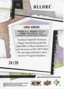 2022 Upper Deck Allure AEW - Blue #32 Chris Jericho Back