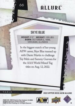 2022 Upper Deck Allure AEW - Table #66 Skye Blue Back