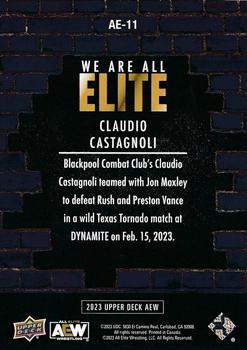 2023 Upper Deck AEW - We Are All Elite #AE-11 Claudio Castagnoli Back