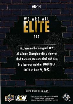 2023 Upper Deck AEW - We Are All Elite #AE-14 PAC Back