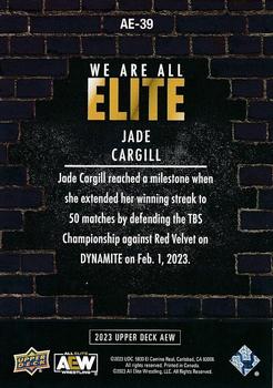 2023 Upper Deck AEW - We Are All Elite #AE-39 Jade Cargill Back