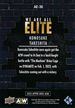 2023 Upper Deck AEW - We Are All Elite Silver #AE-30 Konosuke Takeshita Back