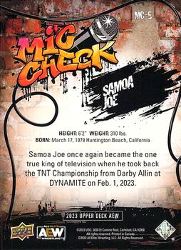 2023 Upper Deck AEW - Mic Check #MC-5 Samoa Joe Back