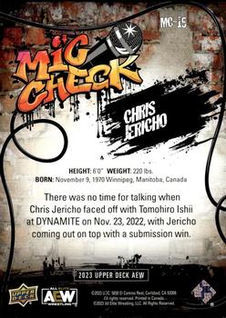 2023 Upper Deck AEW - Mic Check Silver #MC-15 Chris Jericho Back