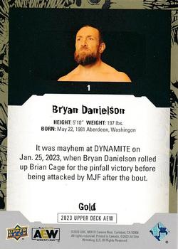 2023 Upper Deck AEW - Gold #1 Bryan Danielson Back