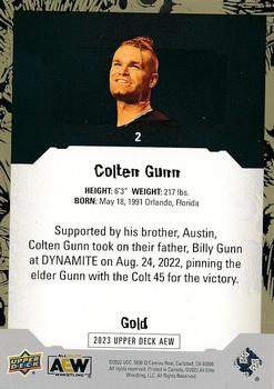 2023 Upper Deck AEW - Gold #2 Colten Gunn Back