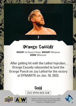 2023 Upper Deck AEW - Gold #7 Orange Cassidy Back