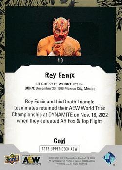 2023 Upper Deck AEW - Gold #10 Rey Fenix Back