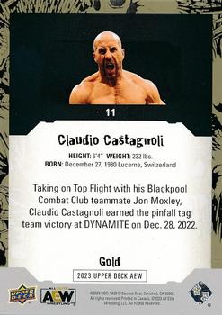 2023 Upper Deck AEW - Gold #11 Claudio Castagnoli Back