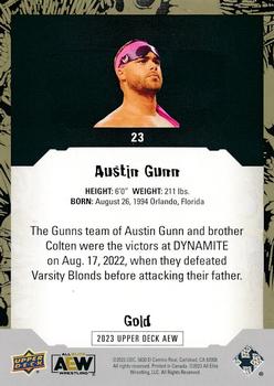 2023 Upper Deck AEW - Gold #23 Austin Gunn Back