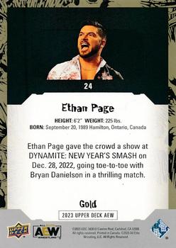 2023 Upper Deck AEW - Gold #24 Ethan Page Back