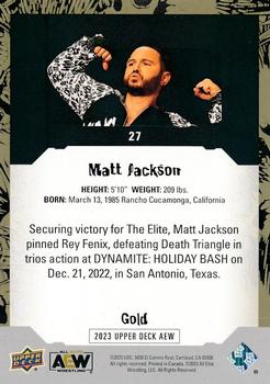 2023 Upper Deck AEW - Gold #27 Matt Jackson Back