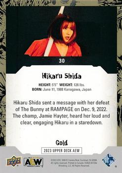 2023 Upper Deck AEW - Gold #30 Hikaru Shida Back